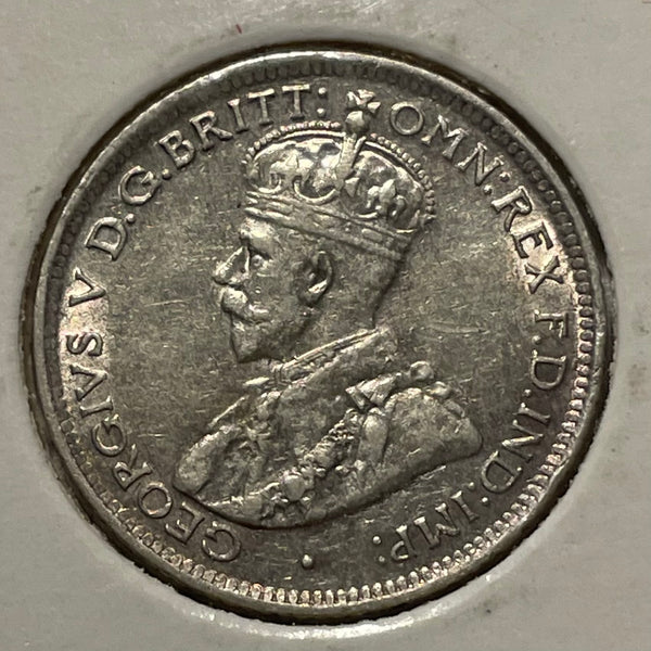 Australia 1927 6d Sixpence Silver Coin Extremely Fine Condition