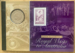 2006 Australia 50c Fifty Cents Royal Visit Uncirculated Coin Stamp Folder