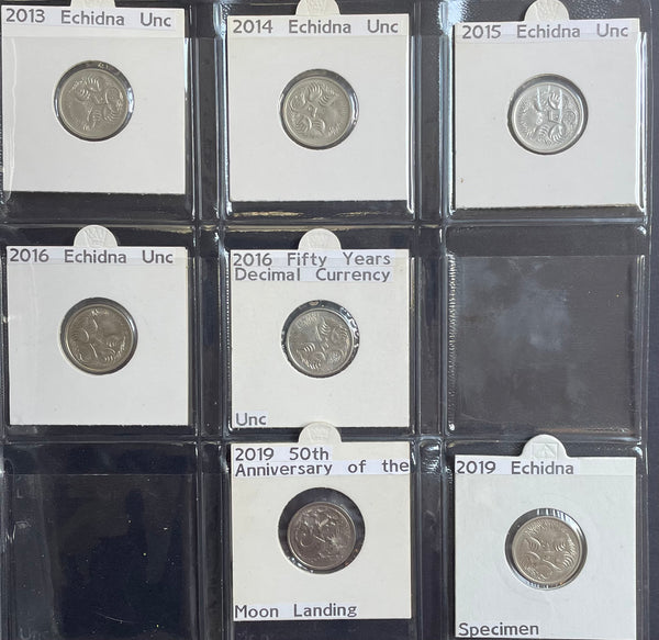Australian 1966-2016 5c Uncirculated Coin Collection