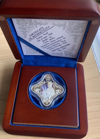 Niue 2016 $1 Queen Elizabeth 90th Birthday 1oz 999 Silver Coin