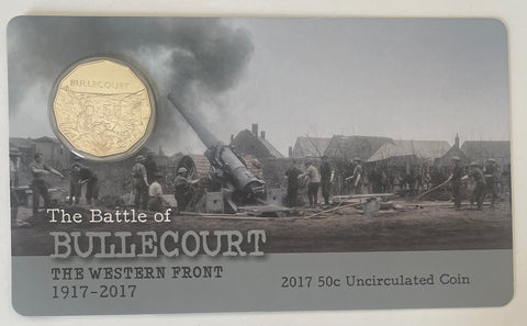2017 Australia Battle of Bullecourt 50c Fifty Cents Carded Uncirculated Coin