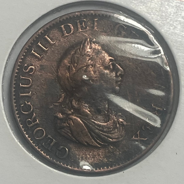 UK Great Britain 1799 George III Half Penny