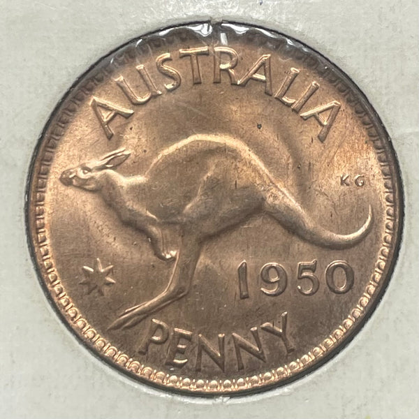Australia 1950 1d One Penny Uncirculated Condition