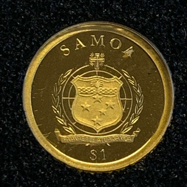Samoa 2013 $1 Moon Landing 5 gram .585 Gold Coin