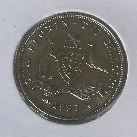 Australia 1931 Two Shillings One Florin Unc.