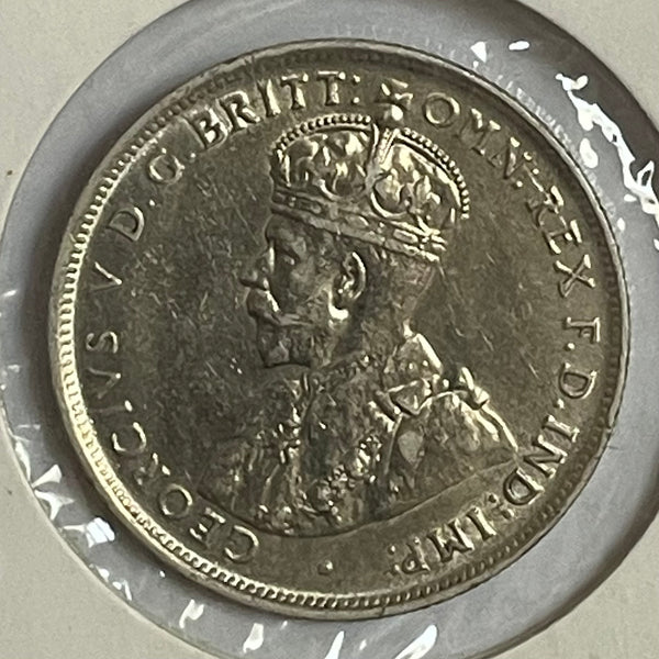Australia 1913 2/- Florin Silver Coin Extremely Fine Condition