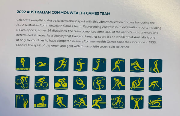 2022 Australia Birmingham Commonwealth Games Coin Collection