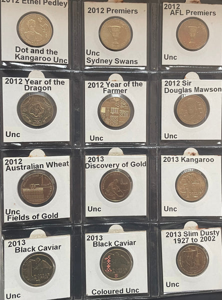 Australia 1984 to 2013 $1 One Dollar Uncirculated Collection 229 Coins
