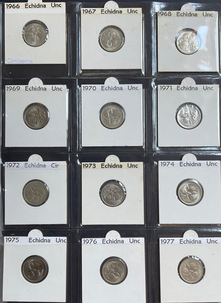 Australian 1966-2016 5c Uncirculated Coin Collection