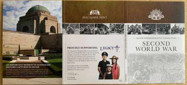 Macquarie Mint Second World War 8 Silver Medallions Commemorative Collection