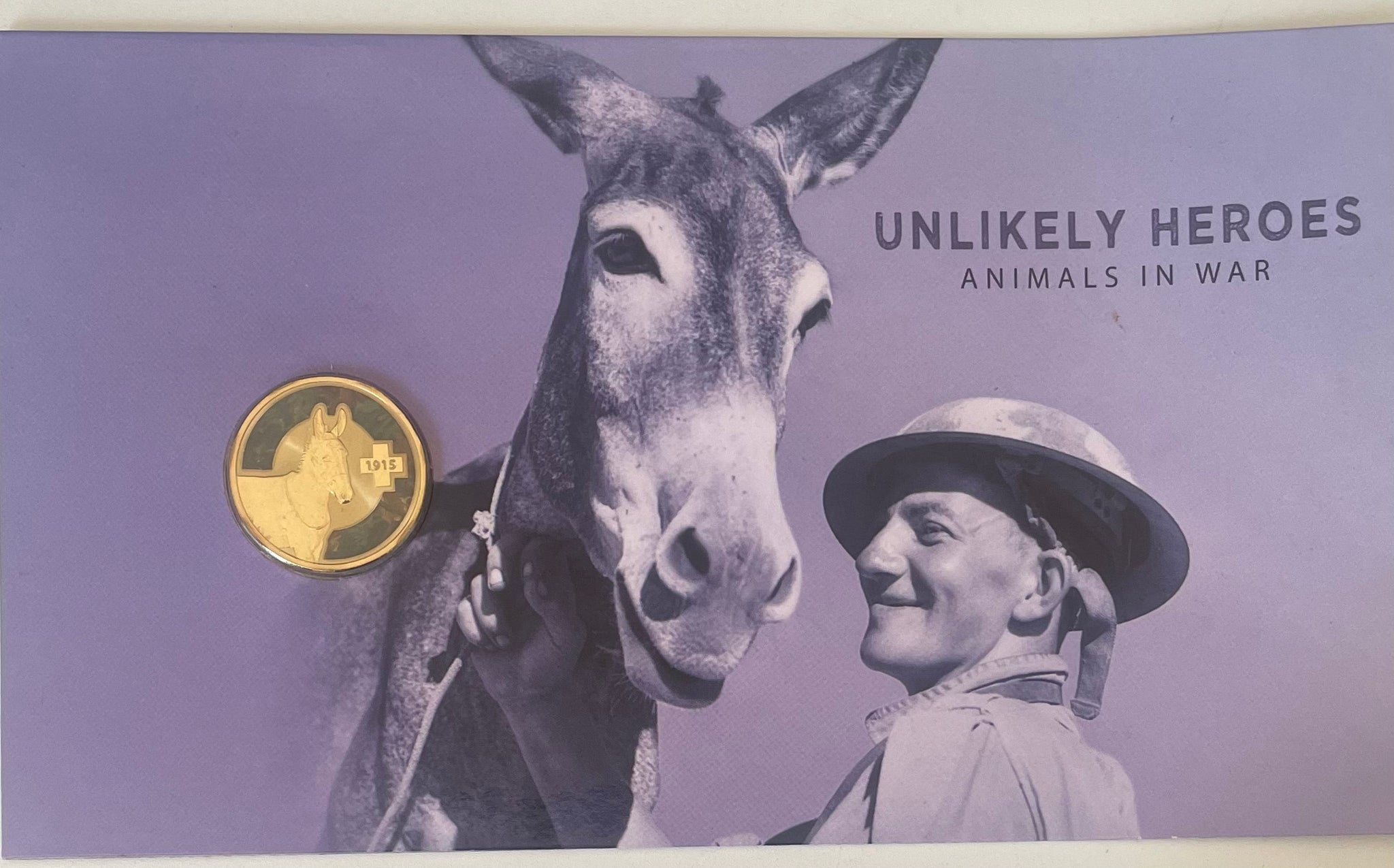 Australia 2015 Unlikely Heroes Donkey coloured $1 coin