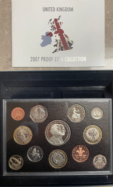 GB Great Britain UK 2007 Royal Mint 12 Coin Proof Set