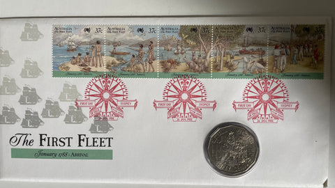 Australia 1988 First Fleet Arrival 50c PNC Limited edition