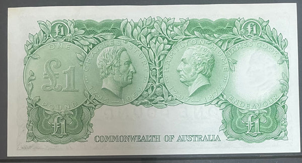 Australia Banknote 1961 R34 £1 One Pound Banknote Coombs/Wilson aUnc