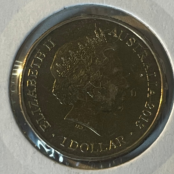 Australia 2013 Royal Australian Mint $1 Lunar New Year of the Snake Coin in 2 x 2 coin mount
