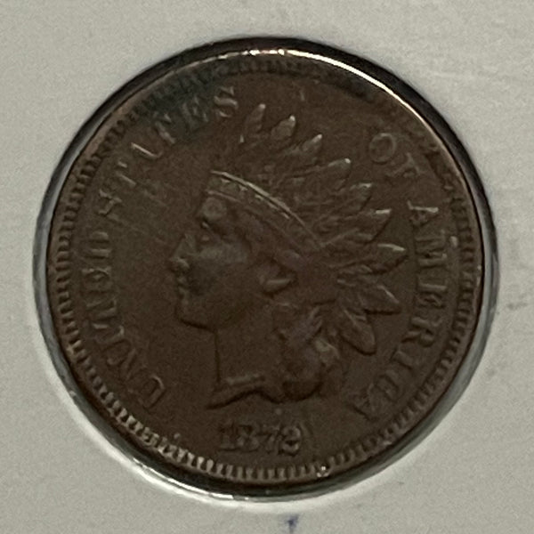 USA 1872 One Cent Coin 1c VF Rare