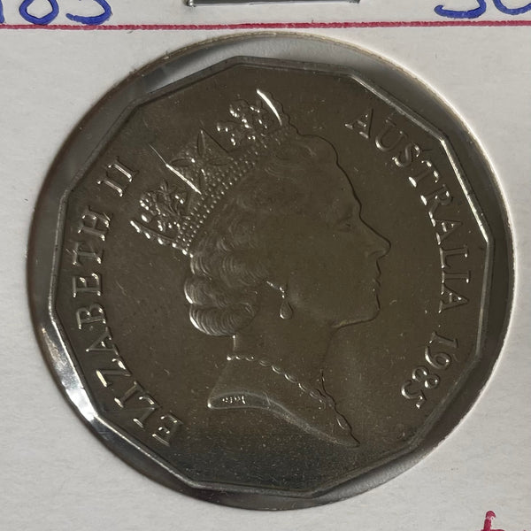 Australia 1985 uncirculated Fifty Cents 50c