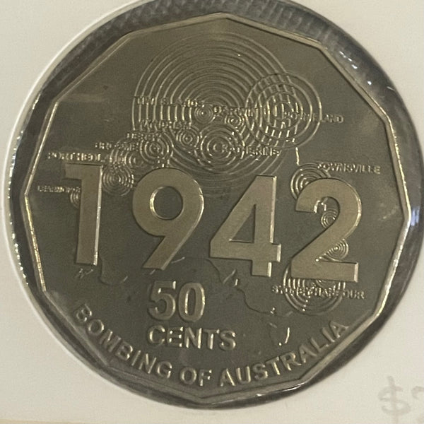 2012 50c Fifty Cents Bombing of Australia 1942 Uncirculated Coin