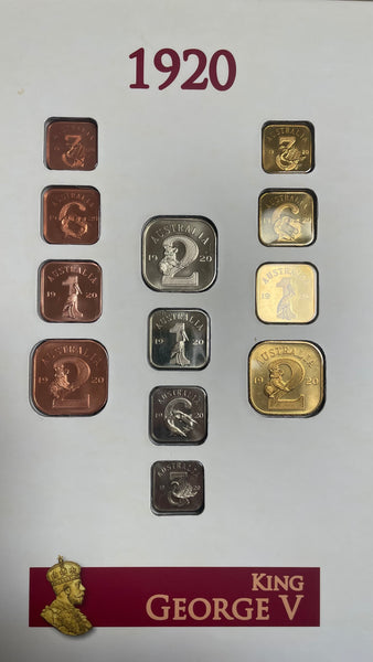 The Australian Square Pattern Collection with 12 x 1920 and 12 x 1921 Proofs