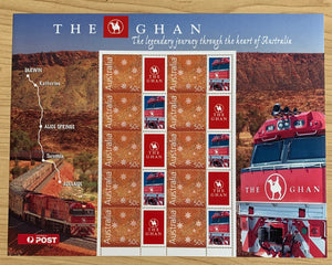 Australia 50c The Ghan Legendary Journey Sheet