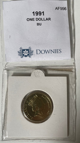 Australia 1991 $1 One Dollar Mob of Roos coin uncirculated