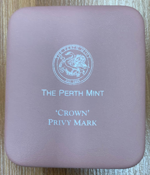 Australia 1997 Perth Mint "Crown" Privy Mark Kookaburra 2oz .999 Silver Proof Coin