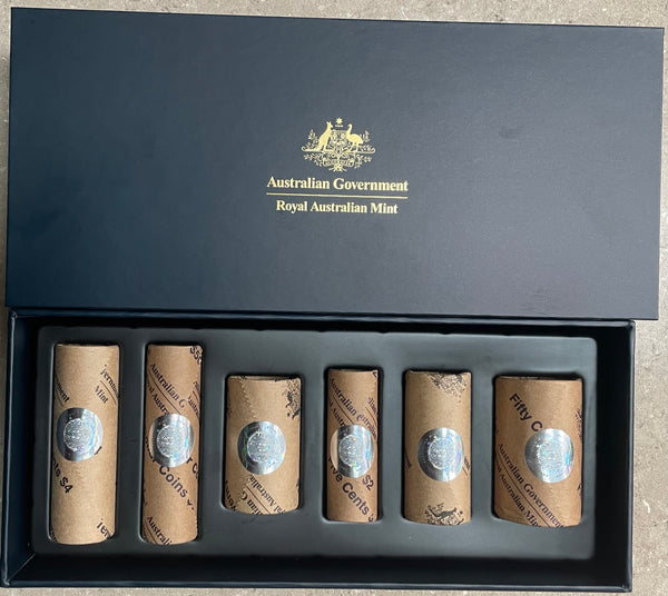 Australia 2024 Royal Australian Mint Set of King Charles Mint Rolls of Coins