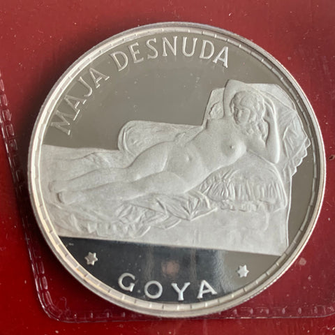 Ecuatorial Guinea 1970 Goya  Silver Proof Coin