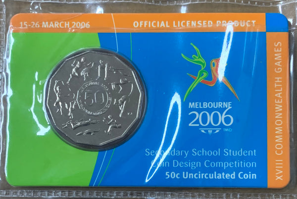 2006 Australia 50c Fifty Cents Uncirculated Commonwealth Games set of 17 coins