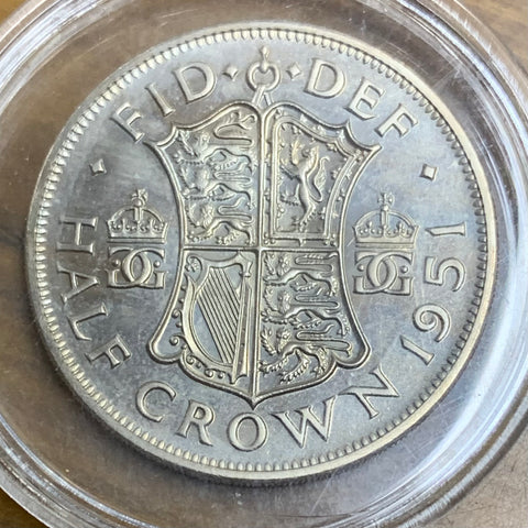 Great Britain 1951 George VI Half Crown Proof