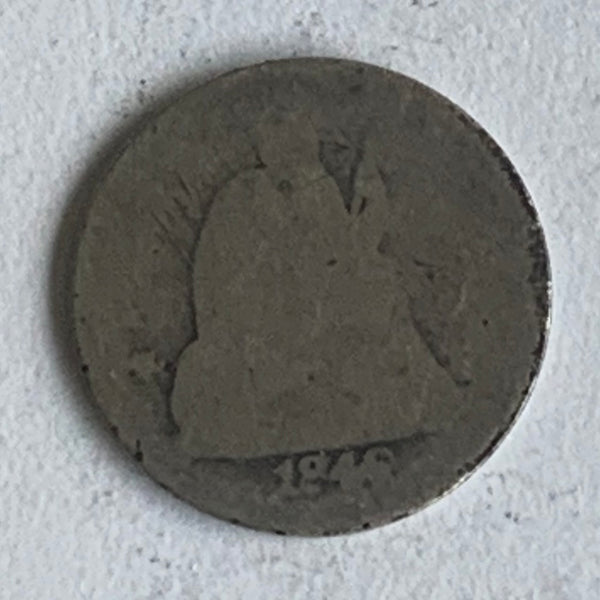 USA 1849 Silver Dime 10c coin