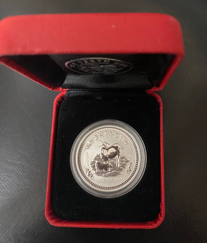 Australia 2015 Perth Mint Fifty Cents 50c Lunar New Year of the Goat 1/2 oz silver