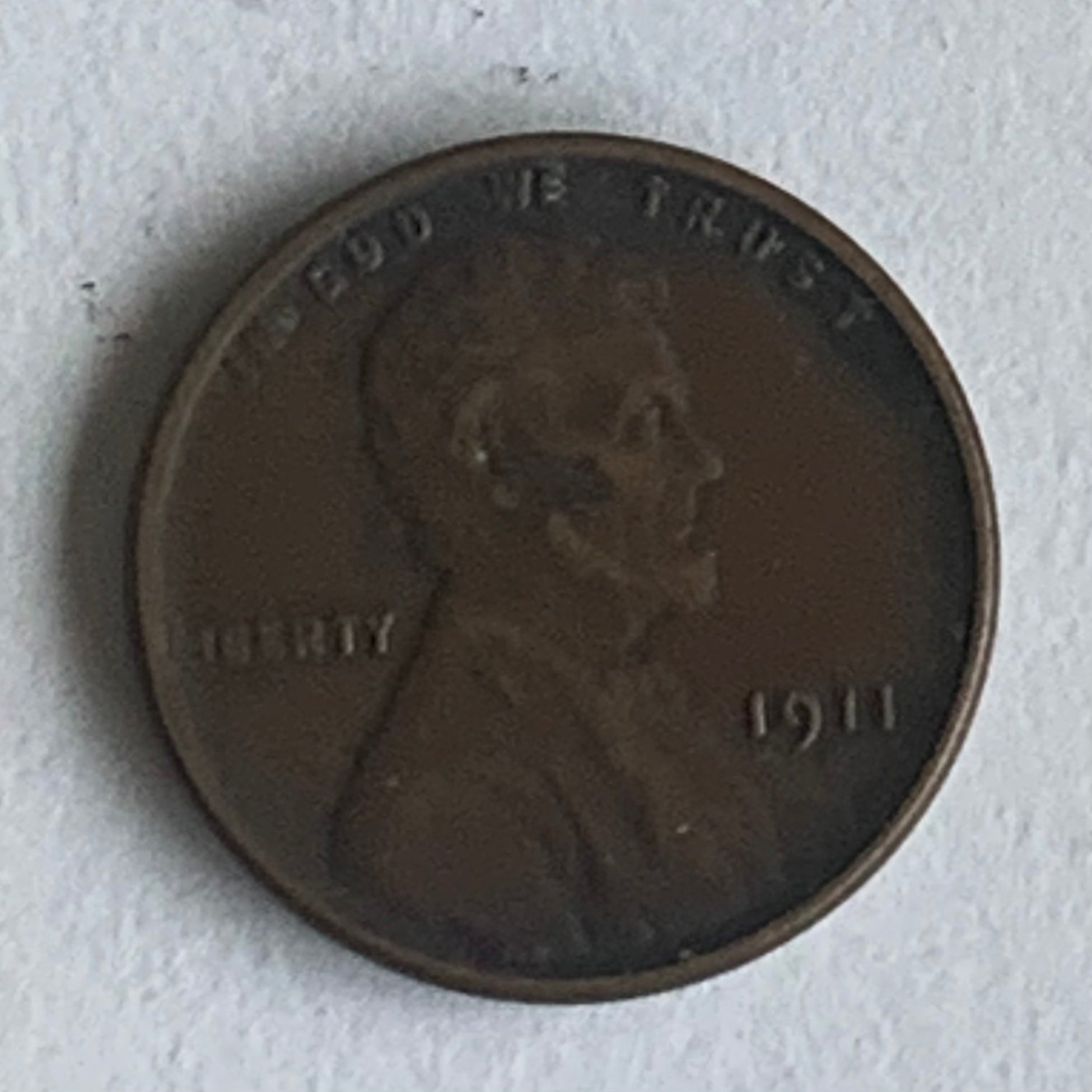 USA 1911 s Mintmark Cent Coin. 1911s 1c VF