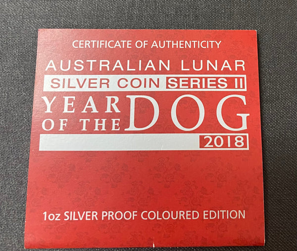 Australia 2018 Royal Australian Mint $1 Lunar New Year of the Dog Proof