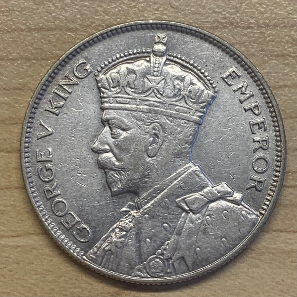 New Zealand 1935 Silver Half Crown Extremely Fine Condition