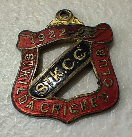 1922-23 St Kilda Cricket Club Membership Badge Good Condition No.773