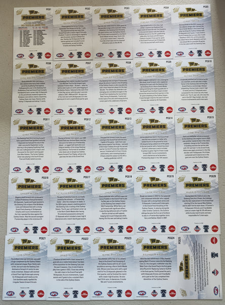 2022 AFL Select Premier Series Geelong Cats Limited Edition Card Set