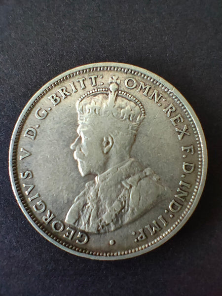 Australia 1923 2/- Florin Silver Coin Fine Condition