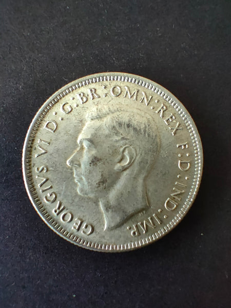 Australia 1943 2/- Florin Silver Coin Fine Condition