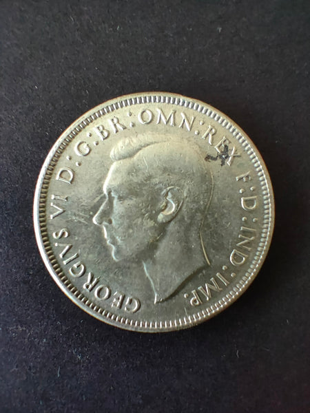 Australia 1943S 2/- Florin Silver Coin Very Fine Condition