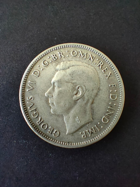 Australia 1944S  2/- Florin Silver Coin Fine Condition
