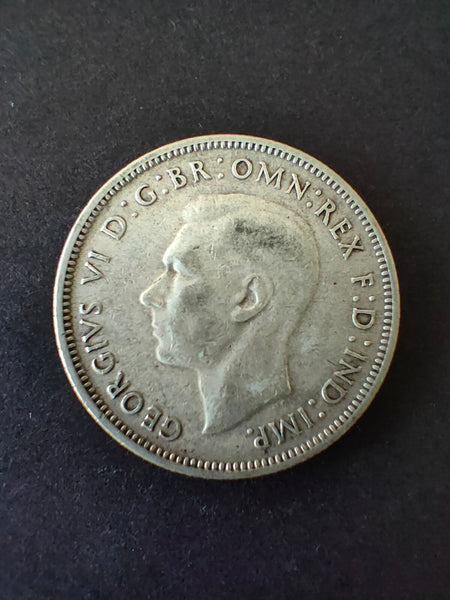 Australia 1945 2/- Florin Silver Coin Fine Condition