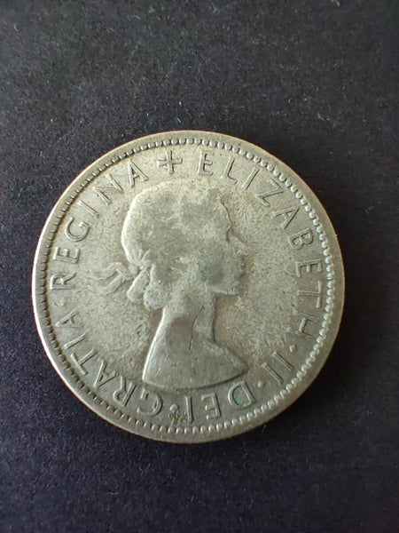 Australia 1953 2/- Florin Silver Coin Very Fine Condition