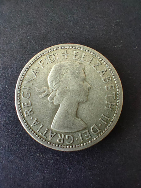 Australia 1956 2/- Florin Silver Coin Very Fine Condition