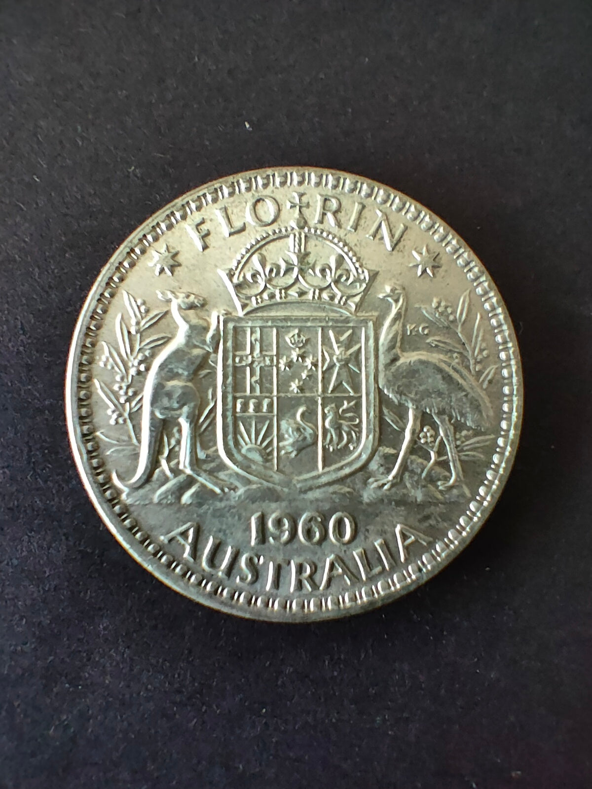 Australia 1960 2/- Florin Silver Coin Extremely Fine Condition