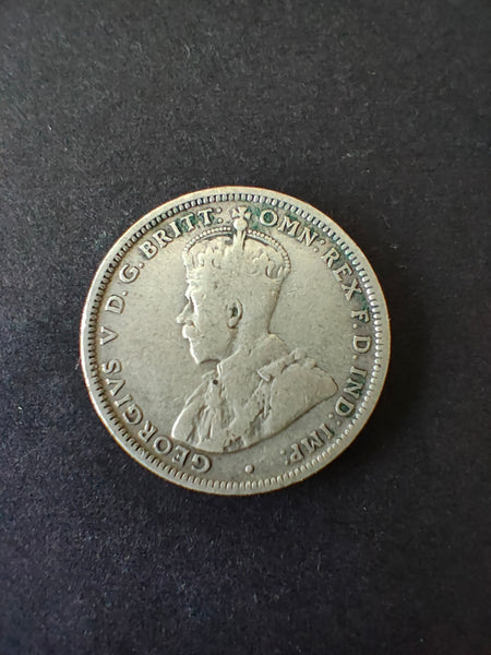 Australia 1914 1/- One Shilling Silver Coin Very Good Condition