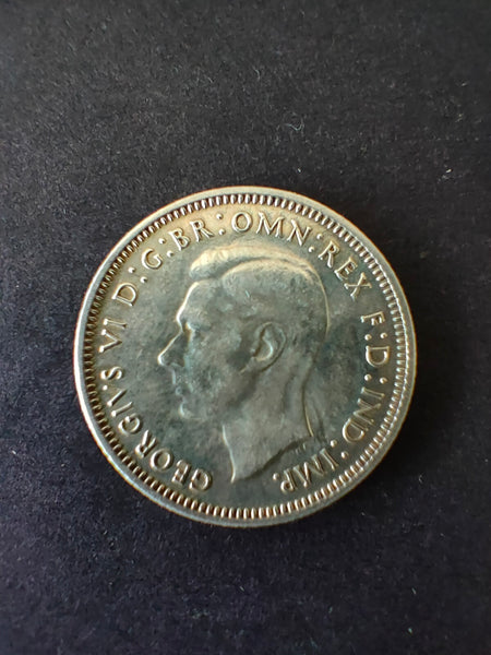 Australia 1942S San Francisco mintmark 1/- One Shilling silver coin Very Fine Condition