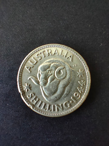 Australia 1944 1/- One Shilling silver coin Very Fine Condition