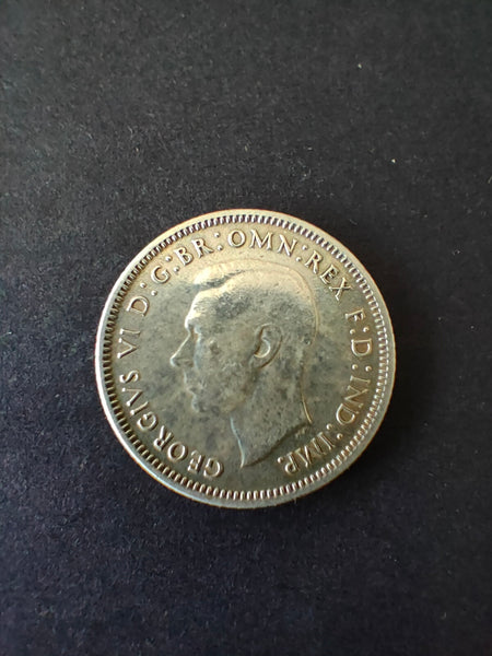 Australia 1944S San Francisco mintmark 1/- One Shilling silver coin Very Fine Condition