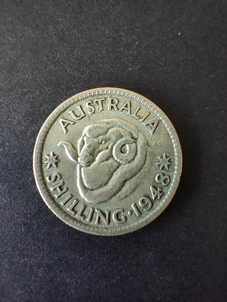 Australia 1948 1/- One Shilling silver coin Fine Condition